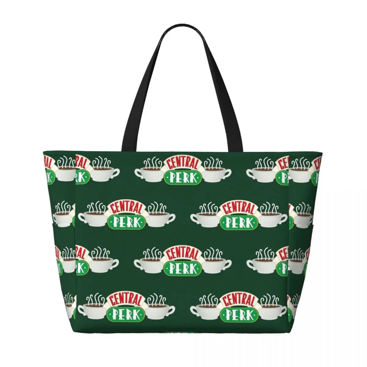 

Пляжная большая сумка Central Perk Friends TV Show Спортивная сумка для занятий йогой в тренажерном зале Большая большая сумка Женская дорожная сумка Сумка для фитнеса