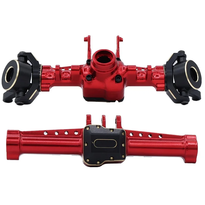 

B05C-Metal Front And Rear Axle Housing With Brass Axle Cover Steering Block For TRX4M 1/18 RC Crawler Car Upgrade Parts