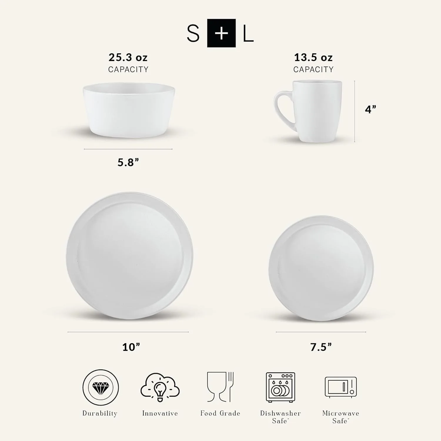 مجموعة أدوات مائدة سيراميك مكونة من 16 قطعة من أواني الطعام الحجري تتضمن ألواح وأوعية مجموعة أدوات المائدة الحديثة #3