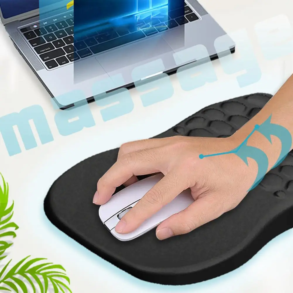 Slope Design Wrist Support Mouse Pad Ergonomic Memory Foam Mouse Pad with Wrist for Stress Relief Comfort Wear for Office