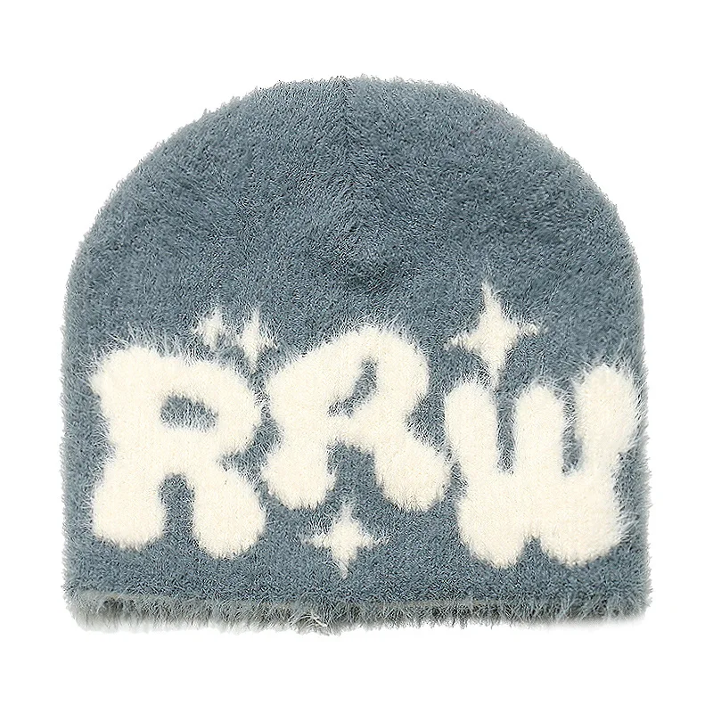 Neue Ins Beliebte Unisex Herbst Lustige Hut Nerz Pelz Winter frauen Kappe Mit Brief Beanies Hut Männer Warme Weiche Skullies bonnets Geschenk – Detail 18