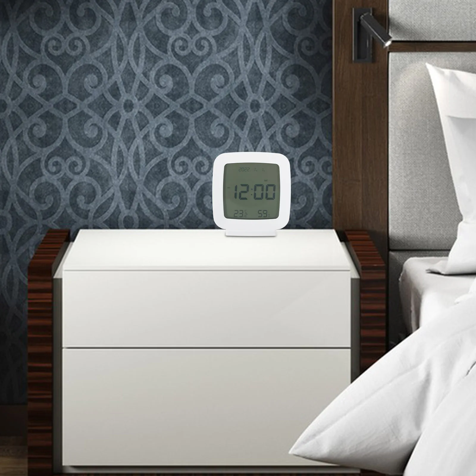 

Electronic Clock Large Display Digital Alarm Clock for Bedroom Kitchen Office Stylish Decor Long-Lasting