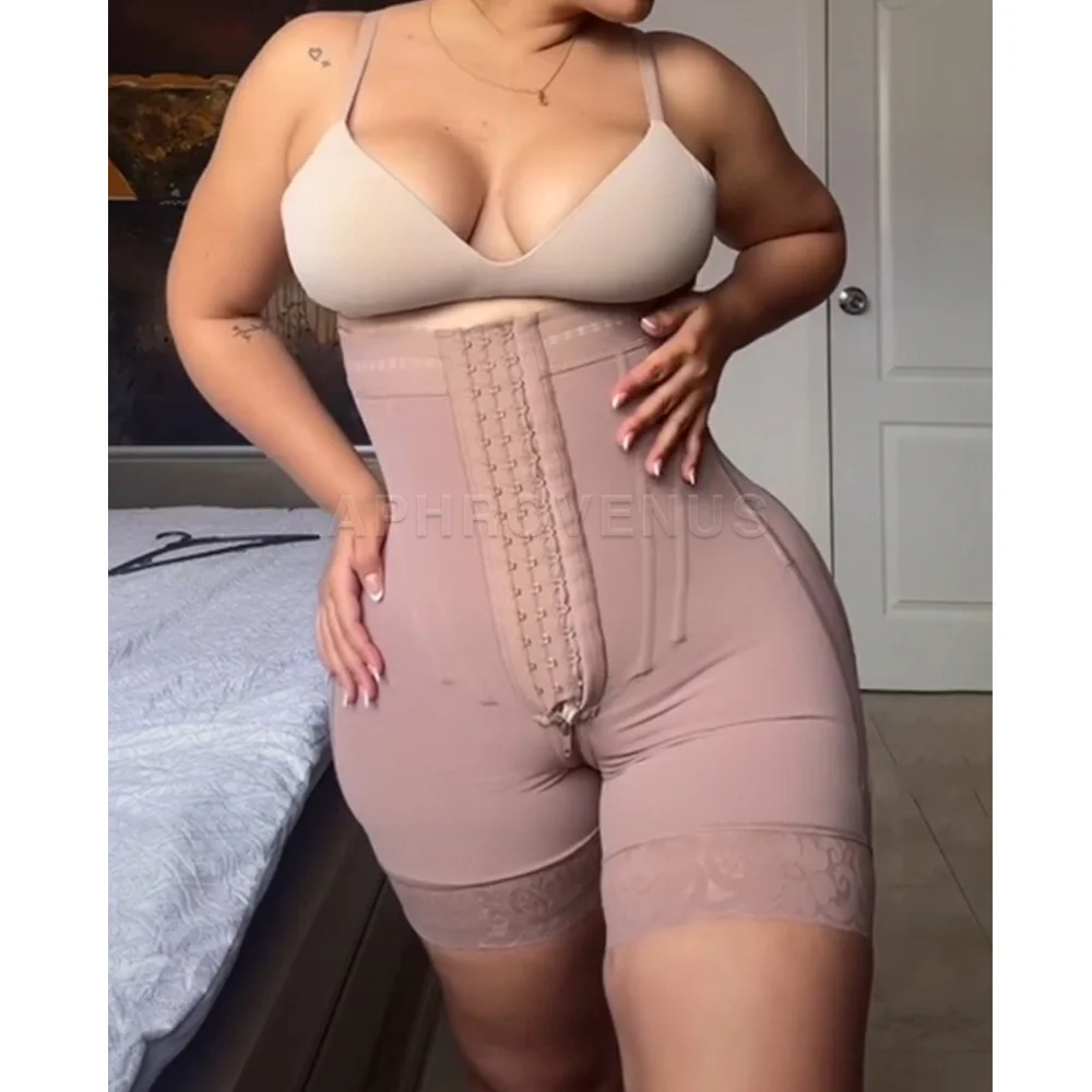 Fajas Colombianas Moldeadoras Women Compression Waist Trainer Shapewear Open Bust Slimming Post Surgery Butt Lifter Body Shaper