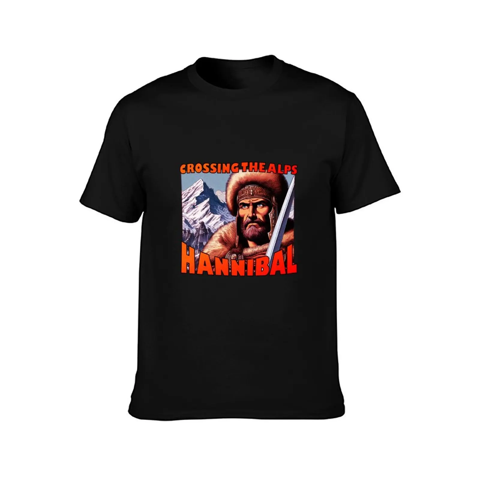 Hannibal Barca: Crossing the Alps T-Shirt kawaii clothes graphic tee shirt man clothes vintage anime shirt t shirts for men