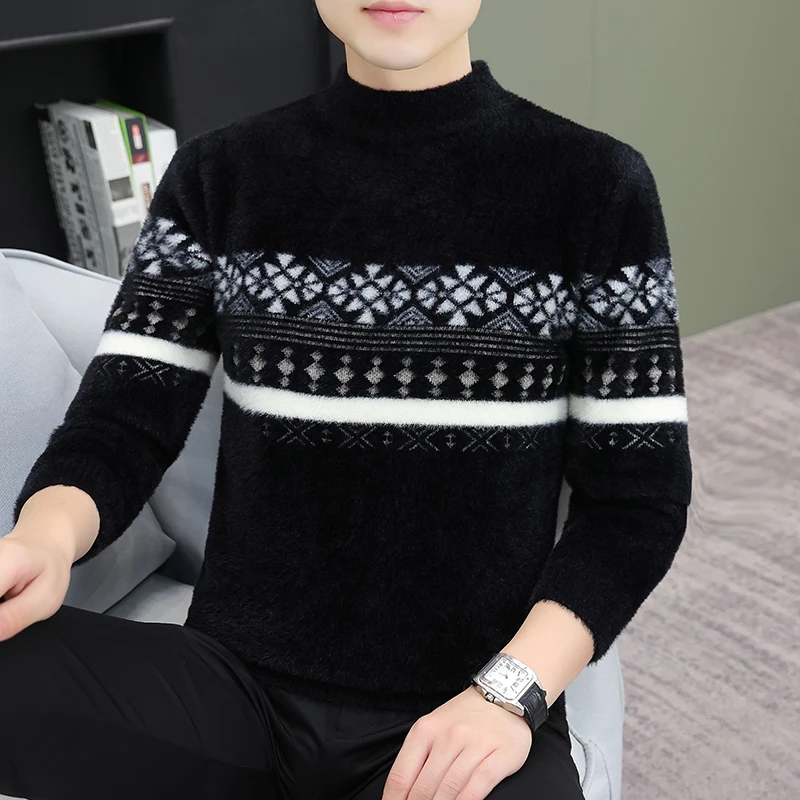 

Winter New Style Men's Sweater Knitted long sleeve Men Sweaters Thicken Warm wool Pullovers Sweater male clothing