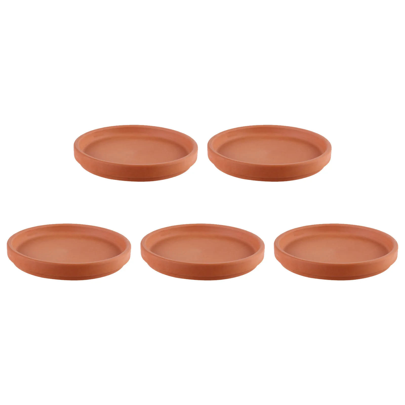 

5Pcs Pottery Plant Saucer Tray Non Slip Base for Flower Pots Protects Surfaces from Scratches Water Damage Indoor Outdoor Use