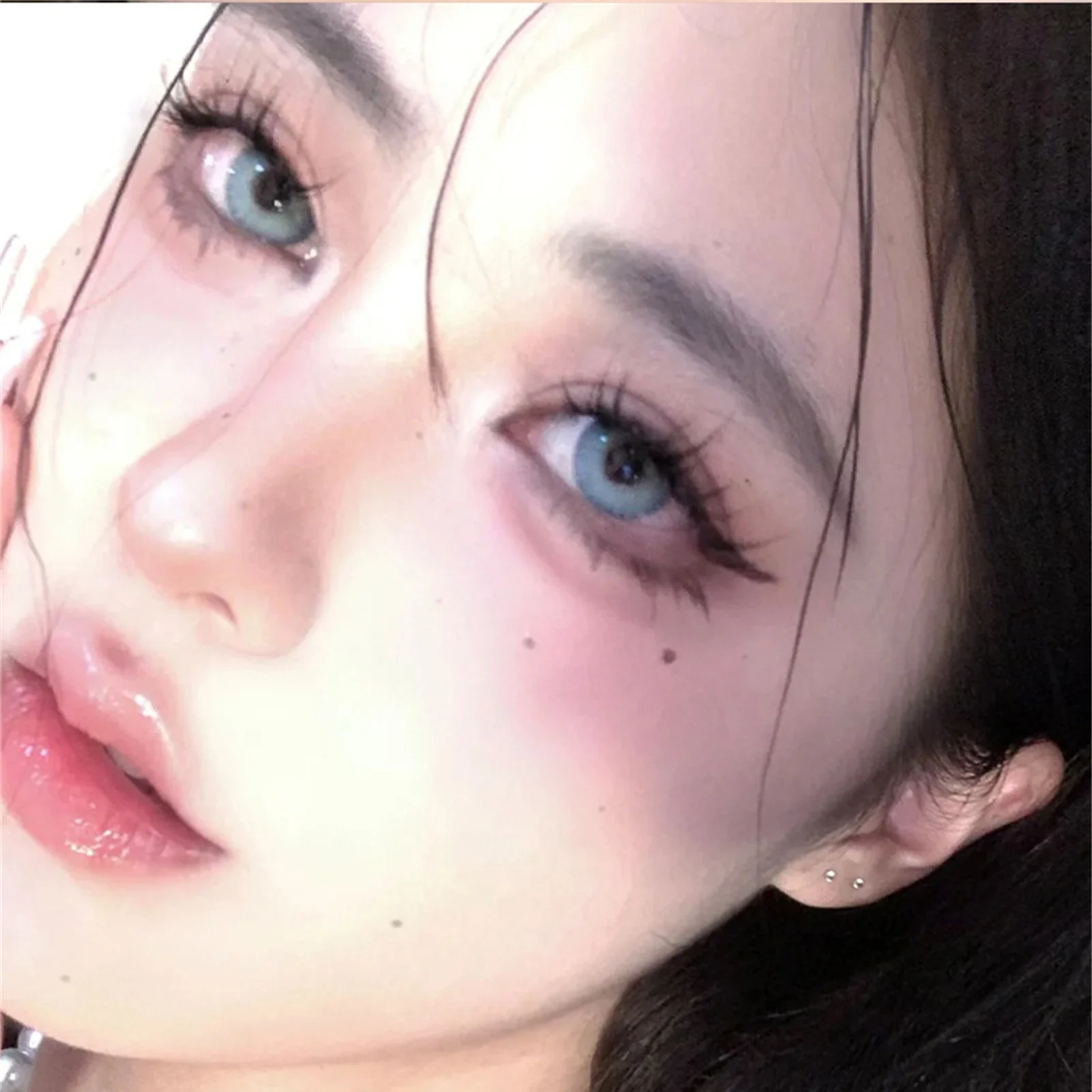 مانغا الرموش الصناعية قطاع 5 أزواج رموش يومية سوداء مع مادة الألياف للعين مختلط طول C حليقة صالون لاش ماكياج