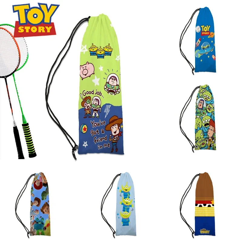 

Disney Toy Story Badminton Storage Bag Kids Cartoon Woody Tennis Bags Decorative Backpacks Kawaii Alien Badminton Accessories