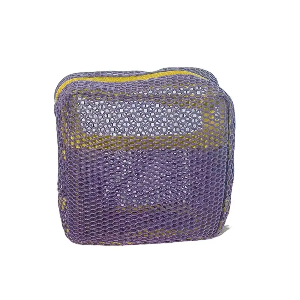 

Easy To Carry Handle Mesh Zipper Bags Lightweight Transparent Portable Makeup Pouch Multi-purpose Reusable Cosmetic Bag Daily