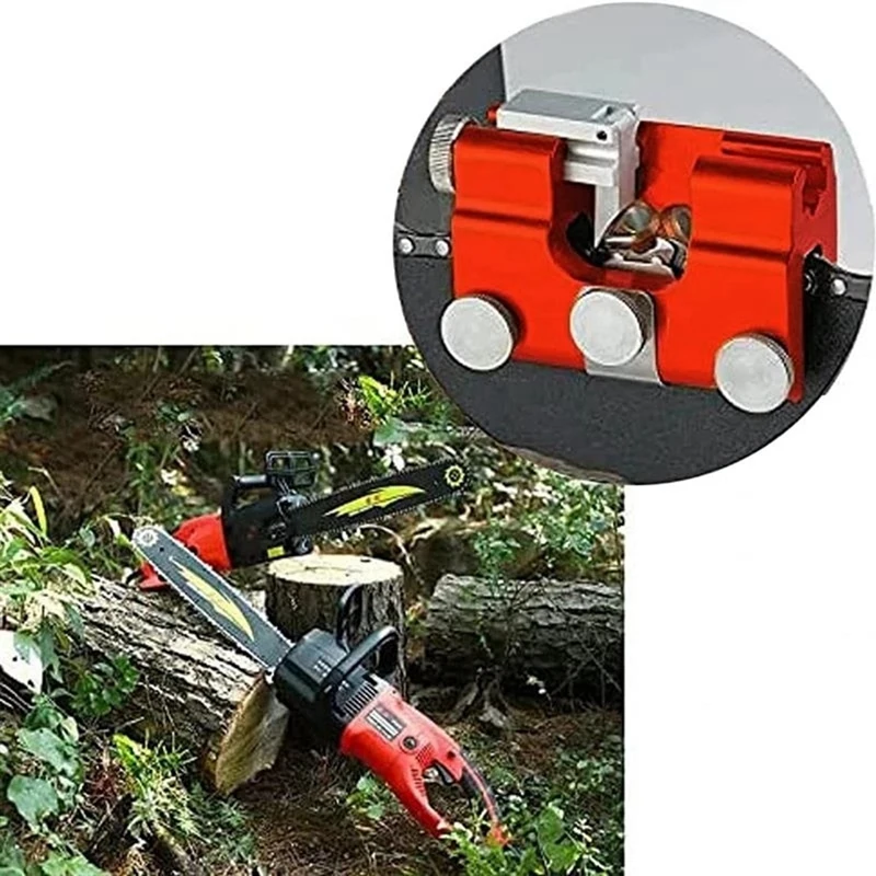 AT14 Chainsaw Sharpening Tools Hand Chain Grinder Portable Chain Clip Sharpener Household Chain Sharpener Saw Chains Tool