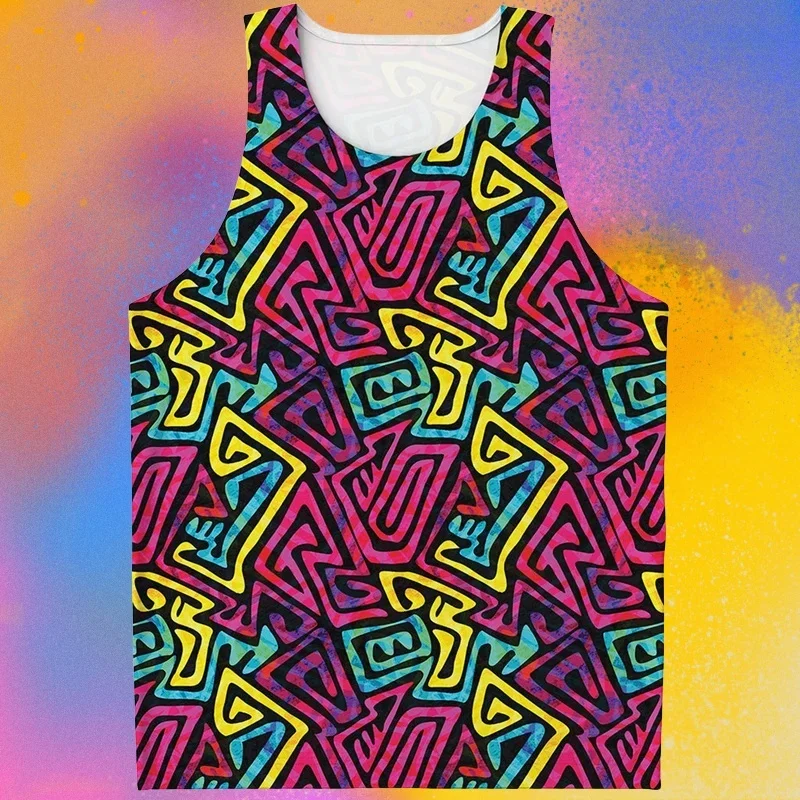 

Adults and Kids Colorful Punk 3D Printed Tank Top Summer Casual Sports Sleeveless Vest Hot Sale Outdoor Streetwear Tops Y2k