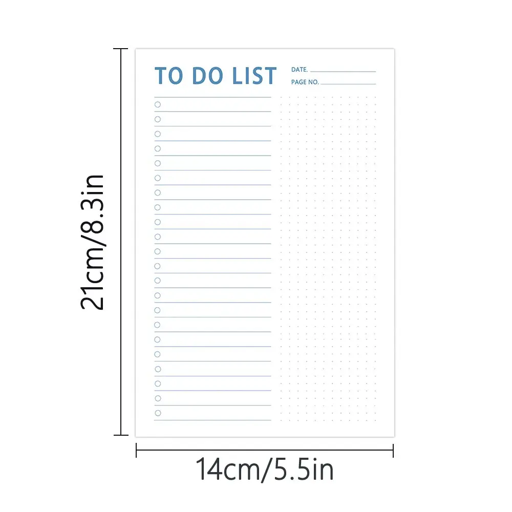 1pc, A5 Tear-Off Notepad, 50 Sheets of 100gsm Heavy Paper, 8.3x5.5 inches, Blue Series, For Planning, Memo Pad, Sticky Notes