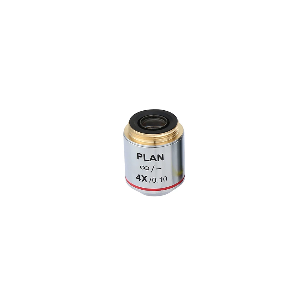 Plan Infinity 195 achromatic microscope objective with 4X 10X 20X 40X 60X 100X magnification for accurate observations