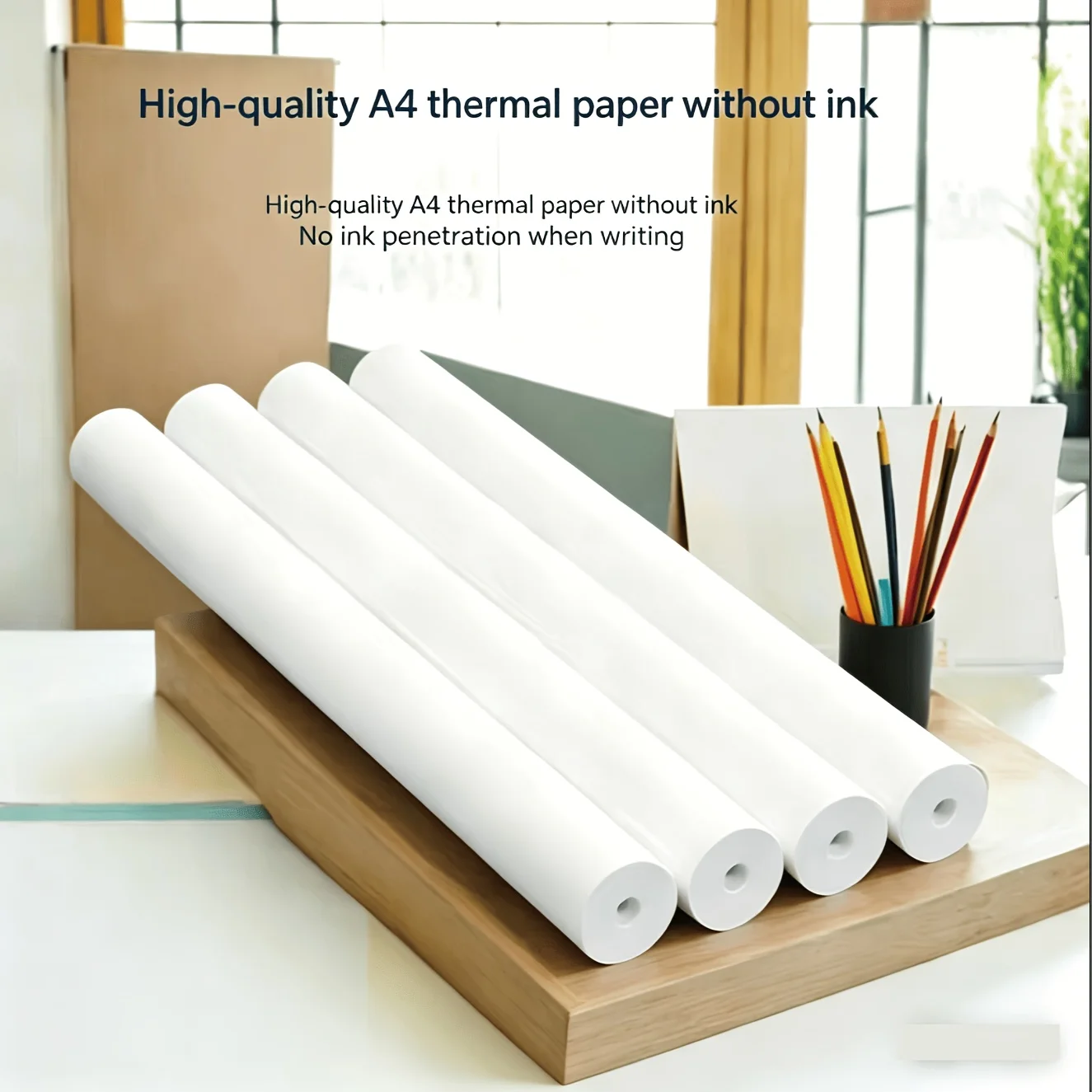 A4 Thermal Paper Roll Quick Dry Compatible for Peripage A40 Phomemo M08F HPRT MT810 Portable Printer Home Office School Fax Pape