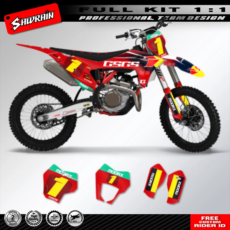 

Sawrain For For GAS GAS EC MC 125 200 250 300 450 2021 2022 2023 Custom Motorcycle Graphics Decal Stickers Kits for EC125 EC300