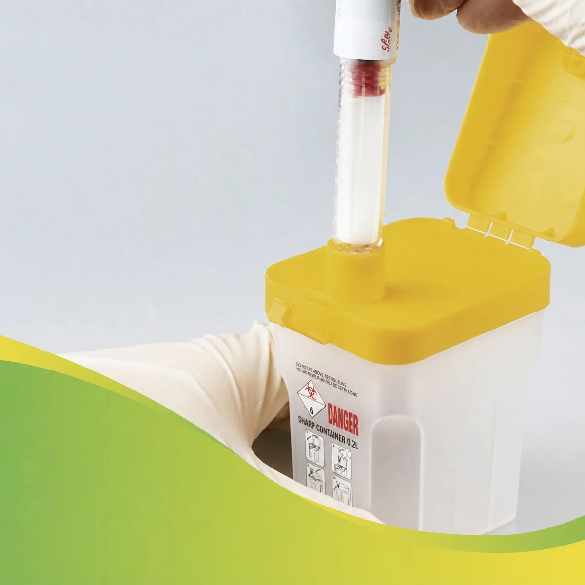 5 pcs/ A lot Single-use Disposable Syringe and Sharps Collection Box Medical Sealing Safety