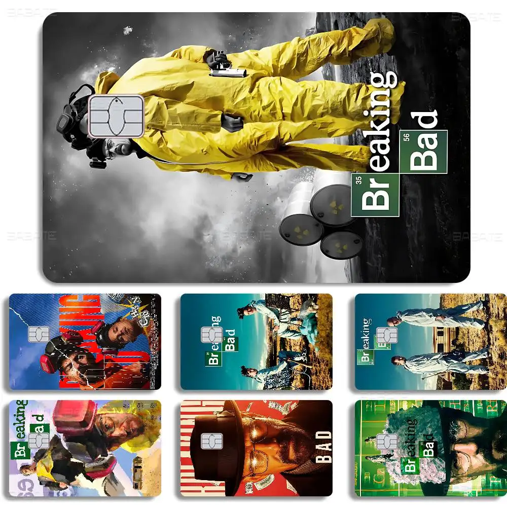 Film B-Breaking B-Bad Anime Cartoon Bear Skin Adesivo Pellicola Custodia con nastro per grande carta di debito di credito lato anteriore