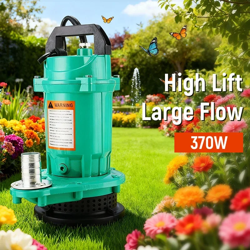 High-power Electric Submersible Water Pump Sewage Pump Portable Electric Drainage Pump for Garden, Pond, Pool and Irrigation