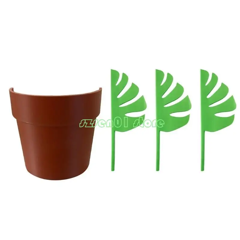 

G32A Современные организаторы ванной комнаты монстера подставки для растений самостоятельно держатель зубной щетки и зеркало