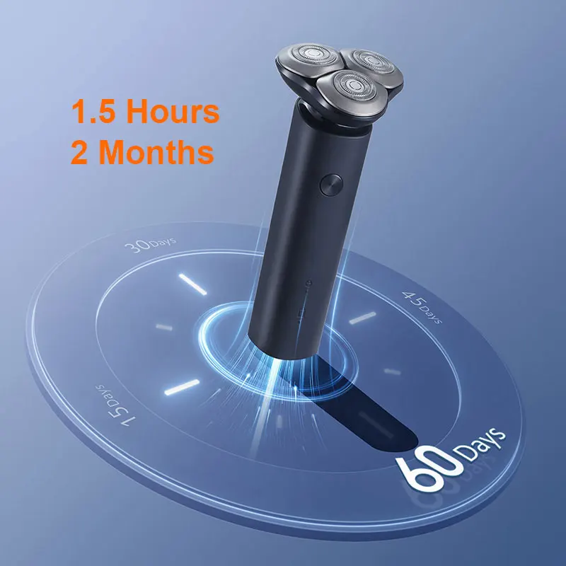 

Электробритва MIJIA S101 для мужчин, мужская электробритва, перезаряжаемая, для влажного и сухого бритья, 18 лезвий без защемления волосков, время работы до 60 дней