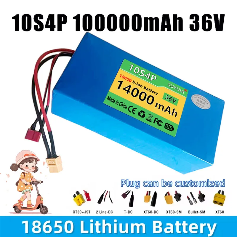 

10S4P Electric Scooter 14000mAh 36V Lithium Battery 18650 Battery 36V 14Ah Electric Scooter Battery 36V