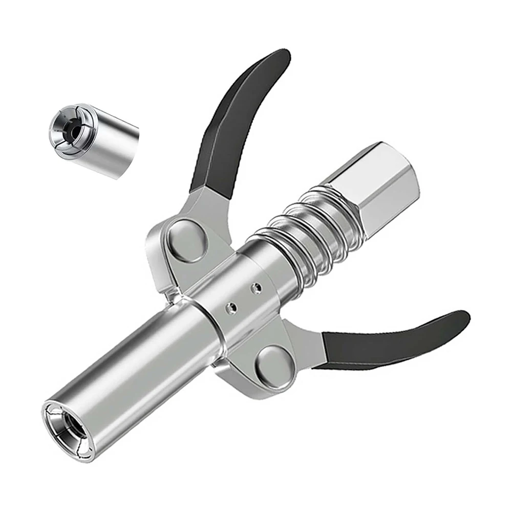 

Смазочный соединитель Сверхмощный быстроразъемный соединитель для смазочного пистолета NPTI/8 10000 фунтов на квадратный дюйм, два нажатия, легко нажимаемые аксессуары