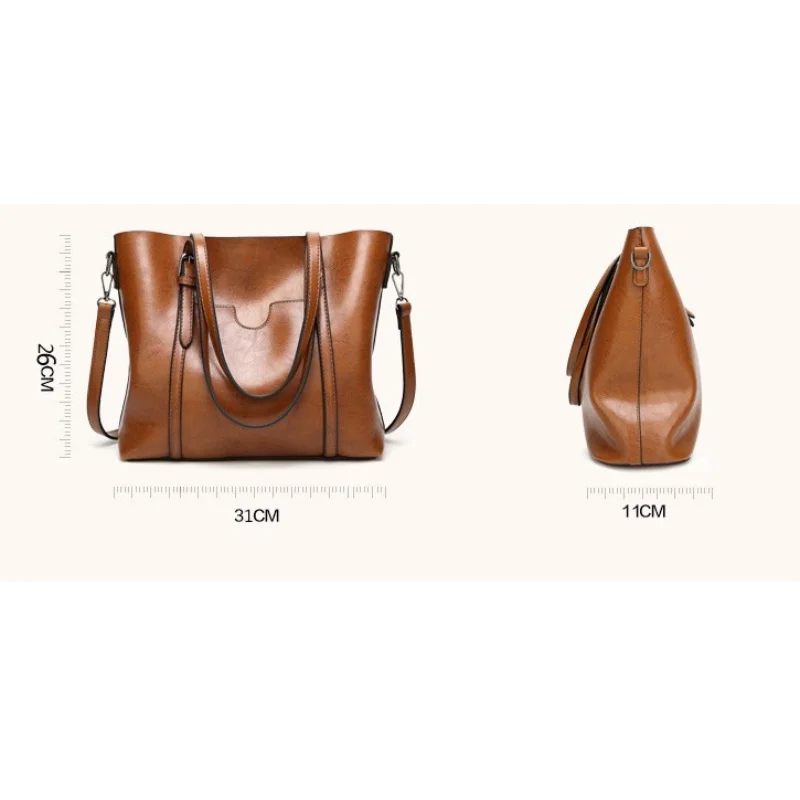 Women PU Leather Tote Bags Luxury Large-capacity Crossbody Bags High Quality Handheld Shoulder Bags Solid Color Female Handbags