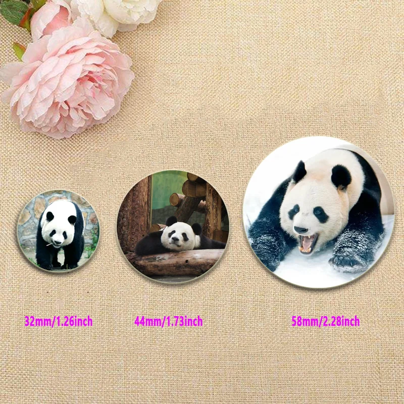 32/44/58mm Carino Panda Gigante Spilla Spilli Cosplay Nuannuan/xiangxiang/fubao Distintivo Spille Borsa Accessori Gioielli Regali