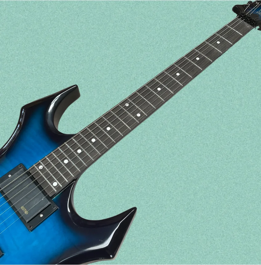 6-string blue-black gradient e - Electric Guitar Beginner 评论和价格
