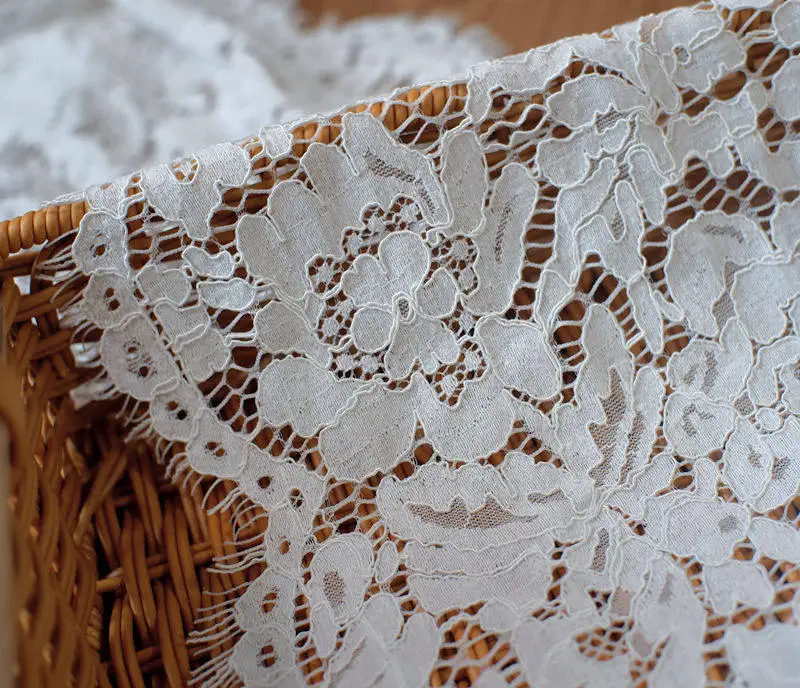 

3Meters Long Thick Brocade Cotton Lace Trim Non - Elastic Lace for DIY Decoration Ideal for Clothing Accessories Set
