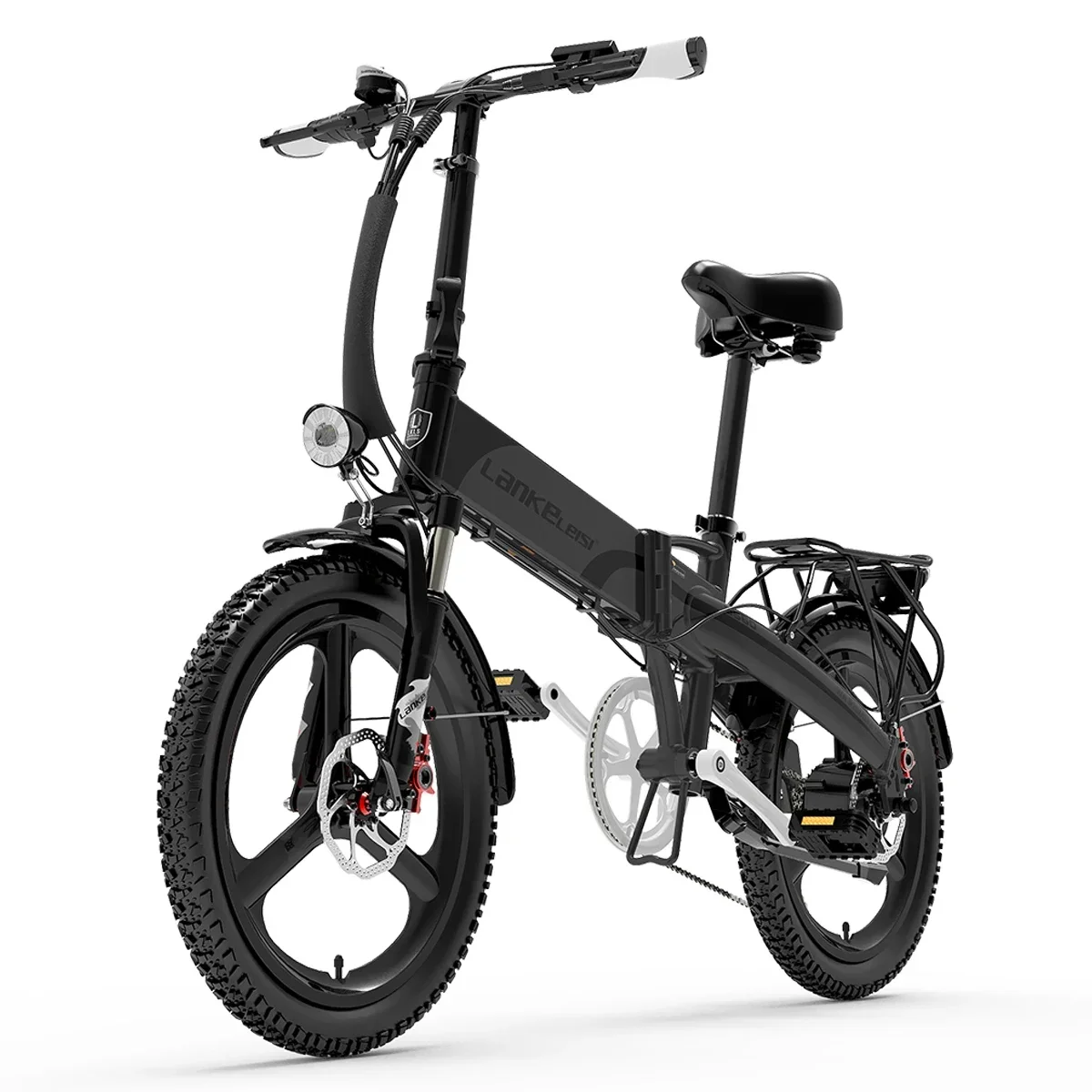 LANKELEISI EU Stock Folding Ebike 500W Motor 48V12.8AH Battery Electric Bike 20 inch Hydraulic Brakes Commuting Electric Bicycle