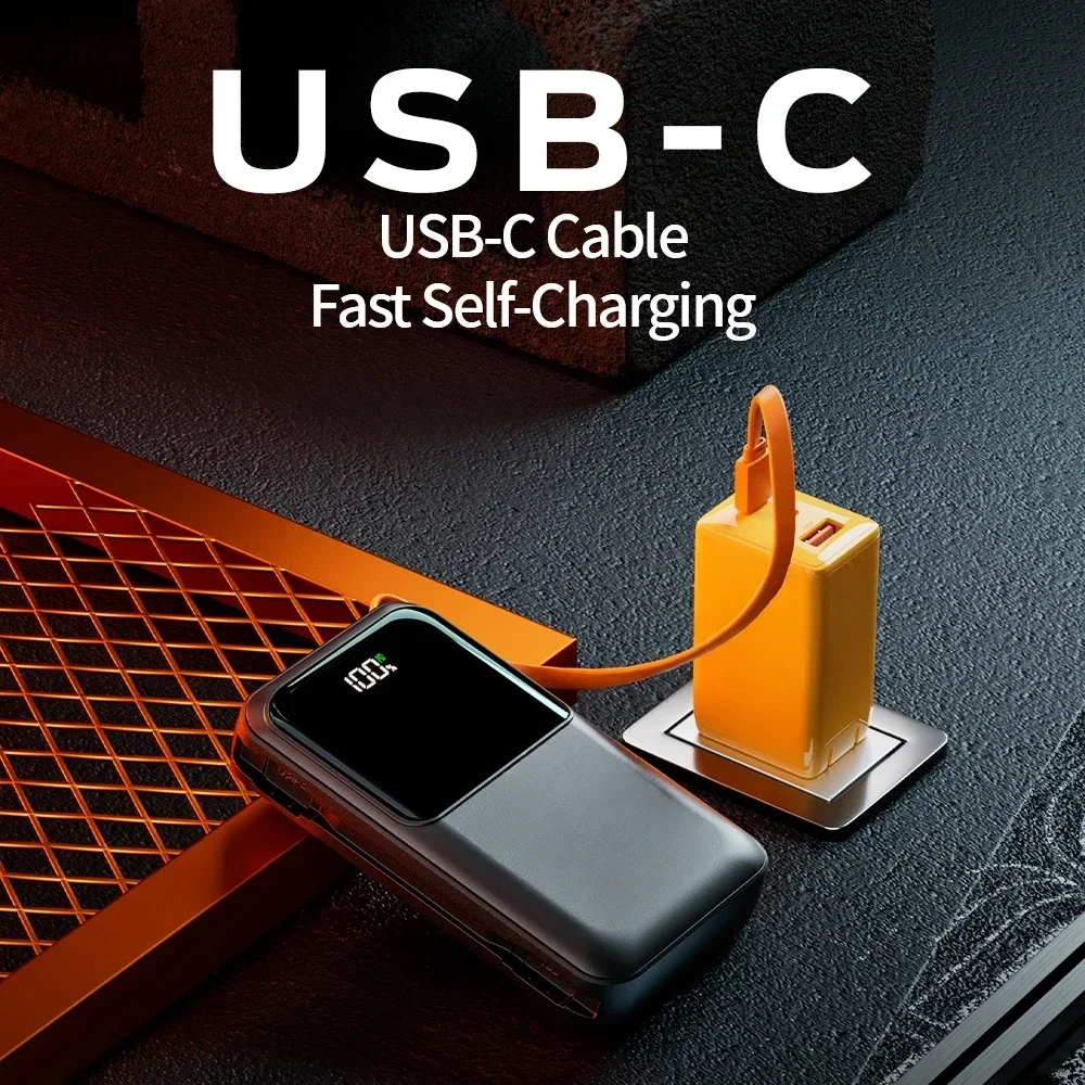كابل 22.5 وات ماكس محمول USB-C شحن سريع بطارية خارجية لهاتف آيفون وشاومي وهواوي باور بانك 20000 مللي أمبير في الساعة