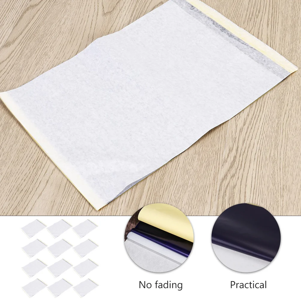 50 قطعة ورق نقل الوشم قسط استنسل حراري قابل لإعادة الاستخدام لتقوم بها بنفسك ورقة تتبع الحرفية نسخة الحرارة ملحقات قابلة للطباعة الحرف اليدوية #4