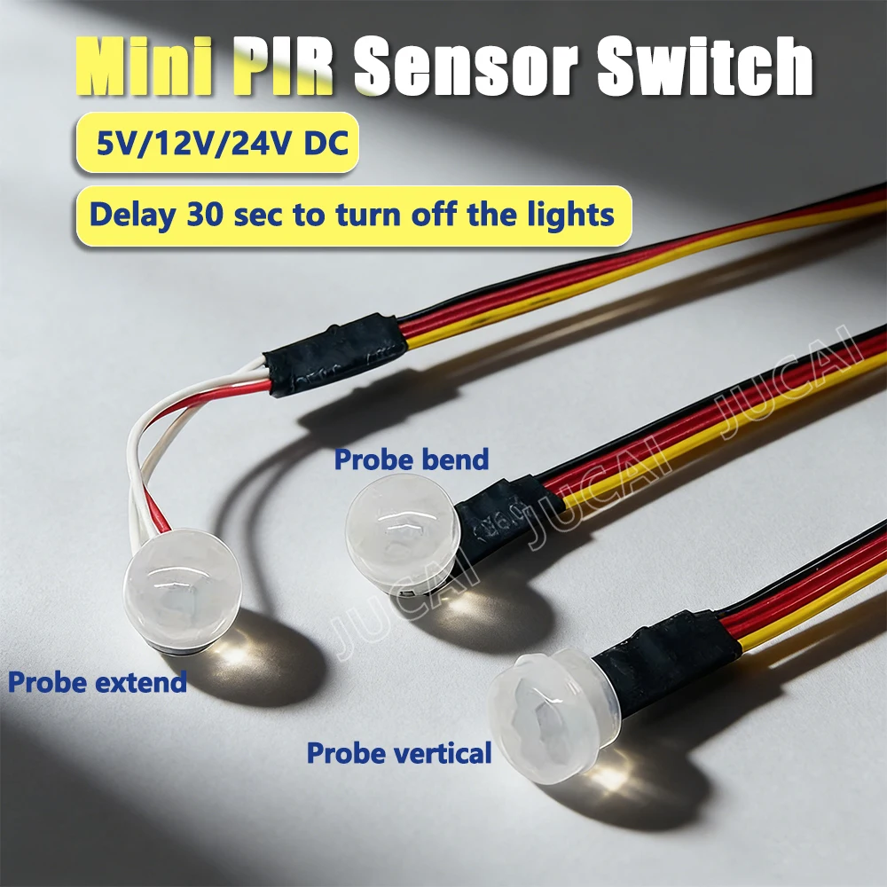 DC 5V12V 24V PIR Detector de Sensor automático de movimiento infrarrojo interruptor de luz IR inteligente detección de movimiento humano lámpara interior y exterior