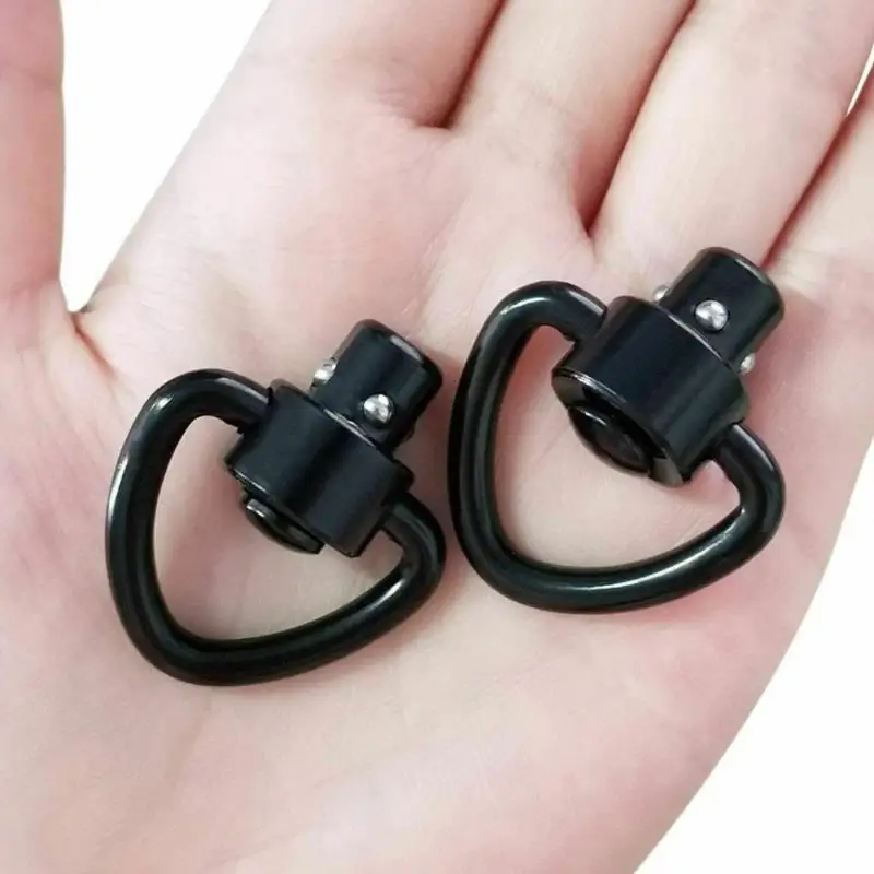 2Pcs Rail Swivel Quick Adapters Heavy Duty Push Button Swivels Hunting Accessory