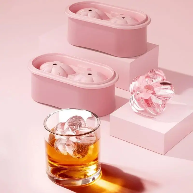 Ice Maker Flower Ice Mold Food Grade Material 3D Appearance: PP Easy Demolding Cherry Blossom Creative