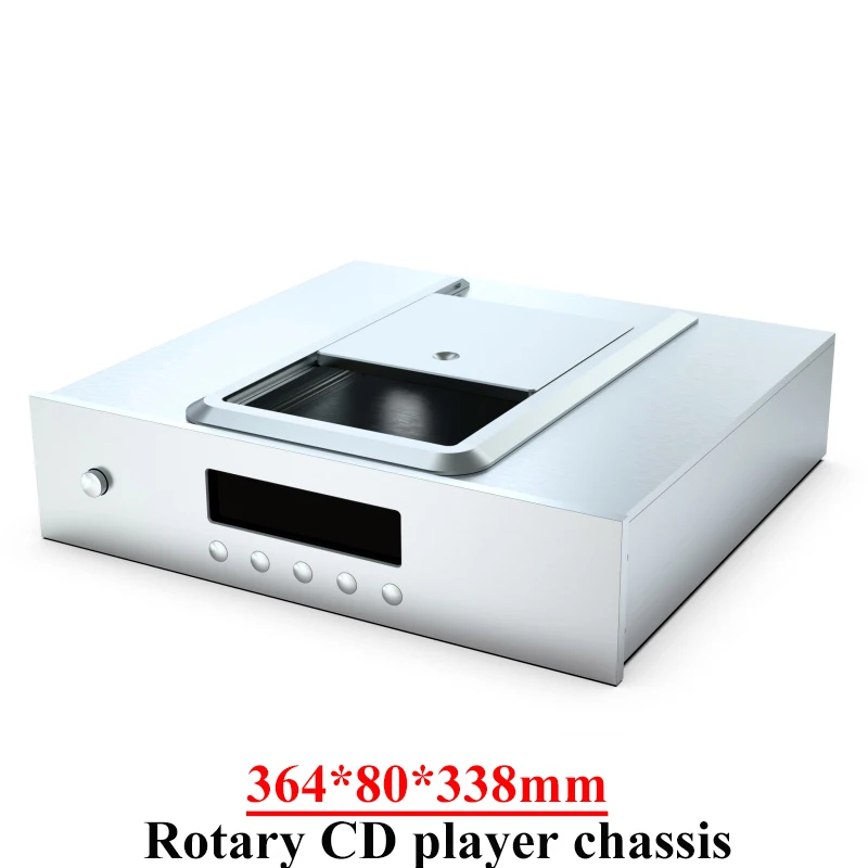 364*80*338mm All Aluminum Rotary CD Player Enclosure Case CDM4 Chassis Diy CD Player Audio Accessories