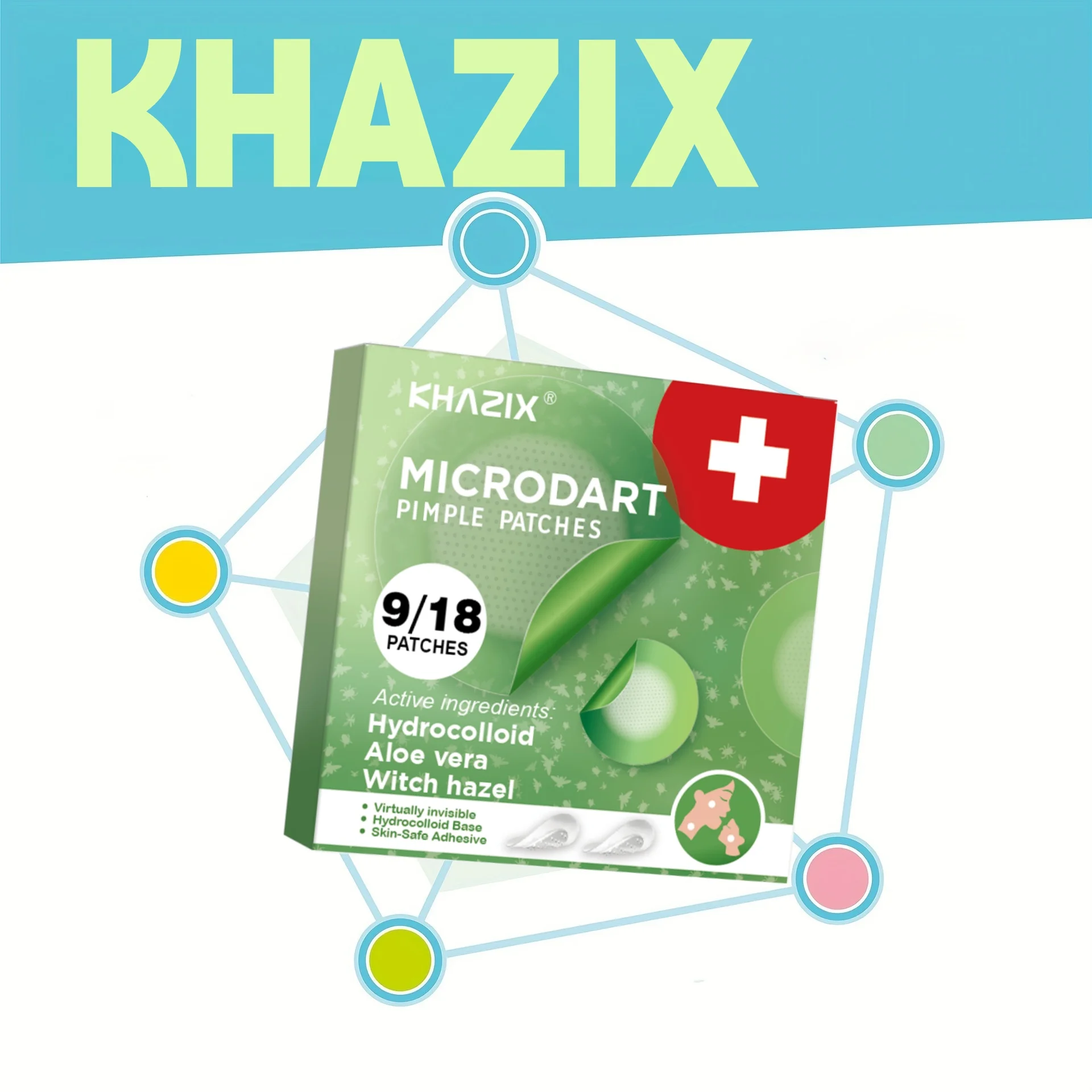 Patch idrocolloidale ultrasottile per l'acne da 360 pezzi: spessore invisibile di 0,1 mm, non obtrusivo anche quando si visualizzato vicino.