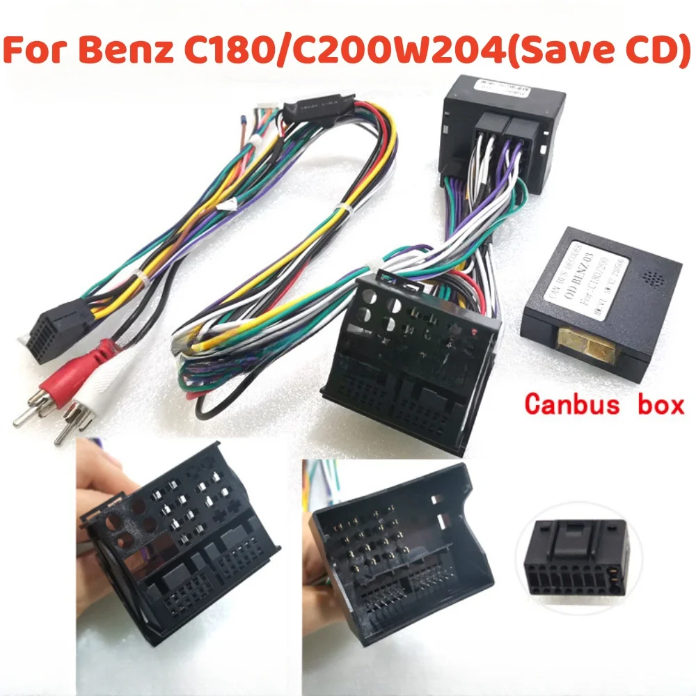 

Canbus Box Decoder OD-BENZ-03 For Benz C Class W204 S204 C180 C200 C250 2010-2014( Save CD) 16 PIN Wiring Harness Power Cable