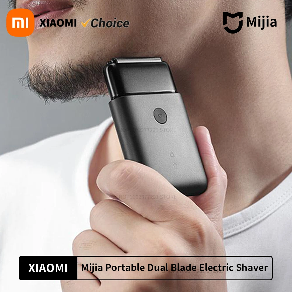 Xiaomi Mijia Electric Shaver Reciprocating Dual Cutter Blade Waterproof Mini Portable Rechargeable Magnetic Knife Holder Razor