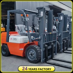 Diesel Forklift 2 Tons 3 Tons 5 Tons 7 Tons Four-Wheel Ride-On Hydraulic Lift Stacker Internal Combustion Forklift