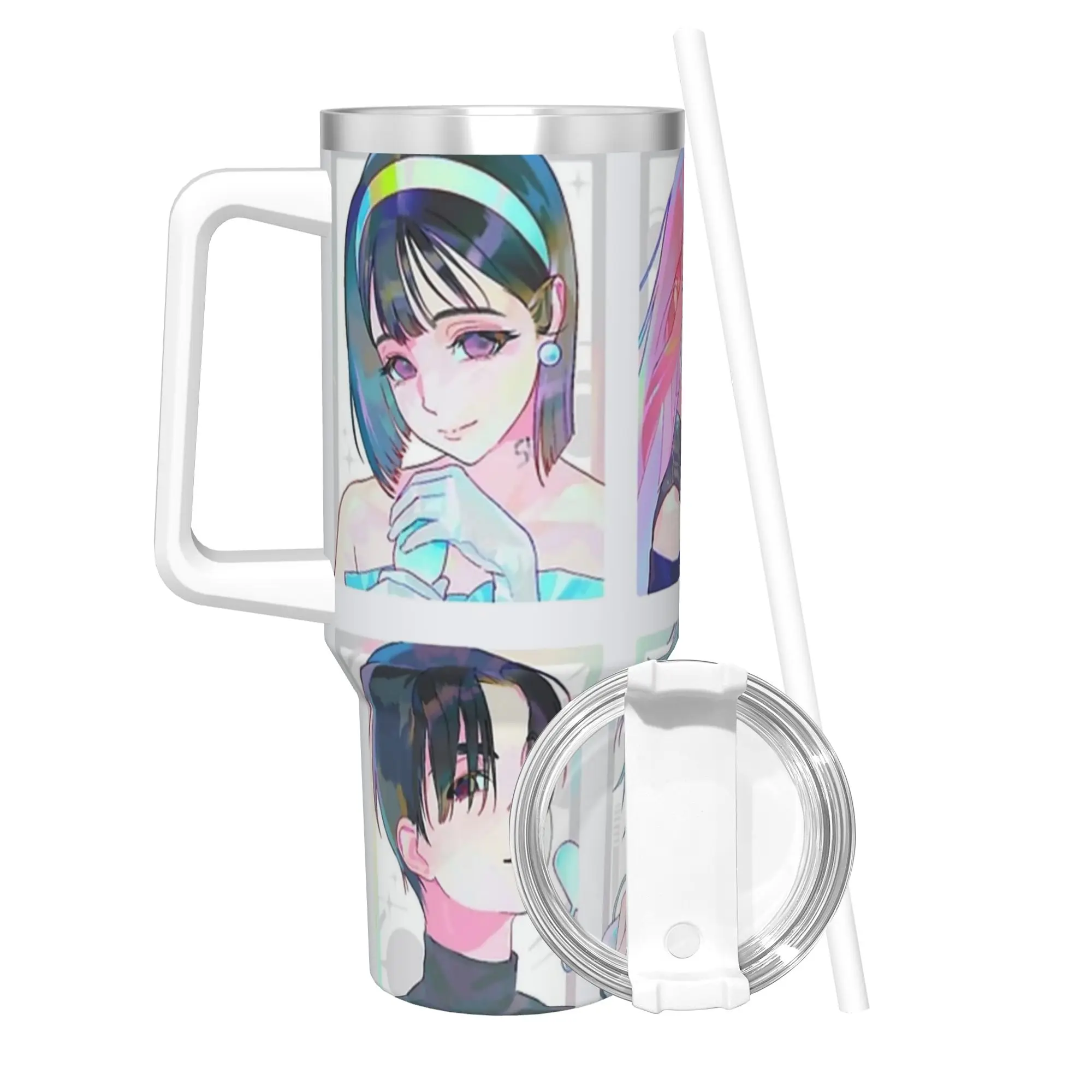 40OZ Stainless Steel Tumbler Aliens Stages Anime Coffee Mug  Insulated Cold and Hot Car Mugs Travel Water Bottle