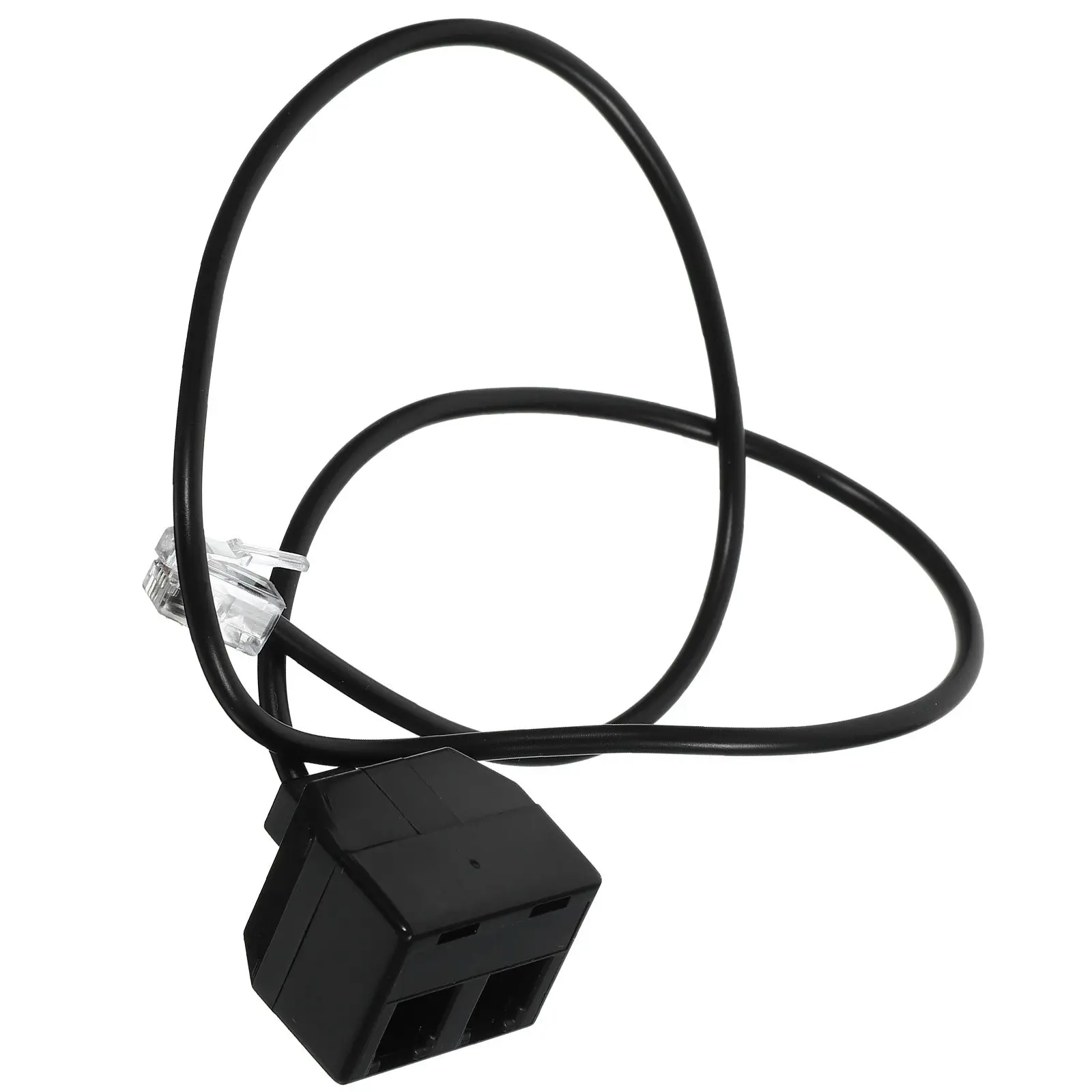 Rj9 Telephone Line Adapter Black One Male Two Female 4p4c Splitter Cable Phone Converter Telephone Parts Rj9 Adapter