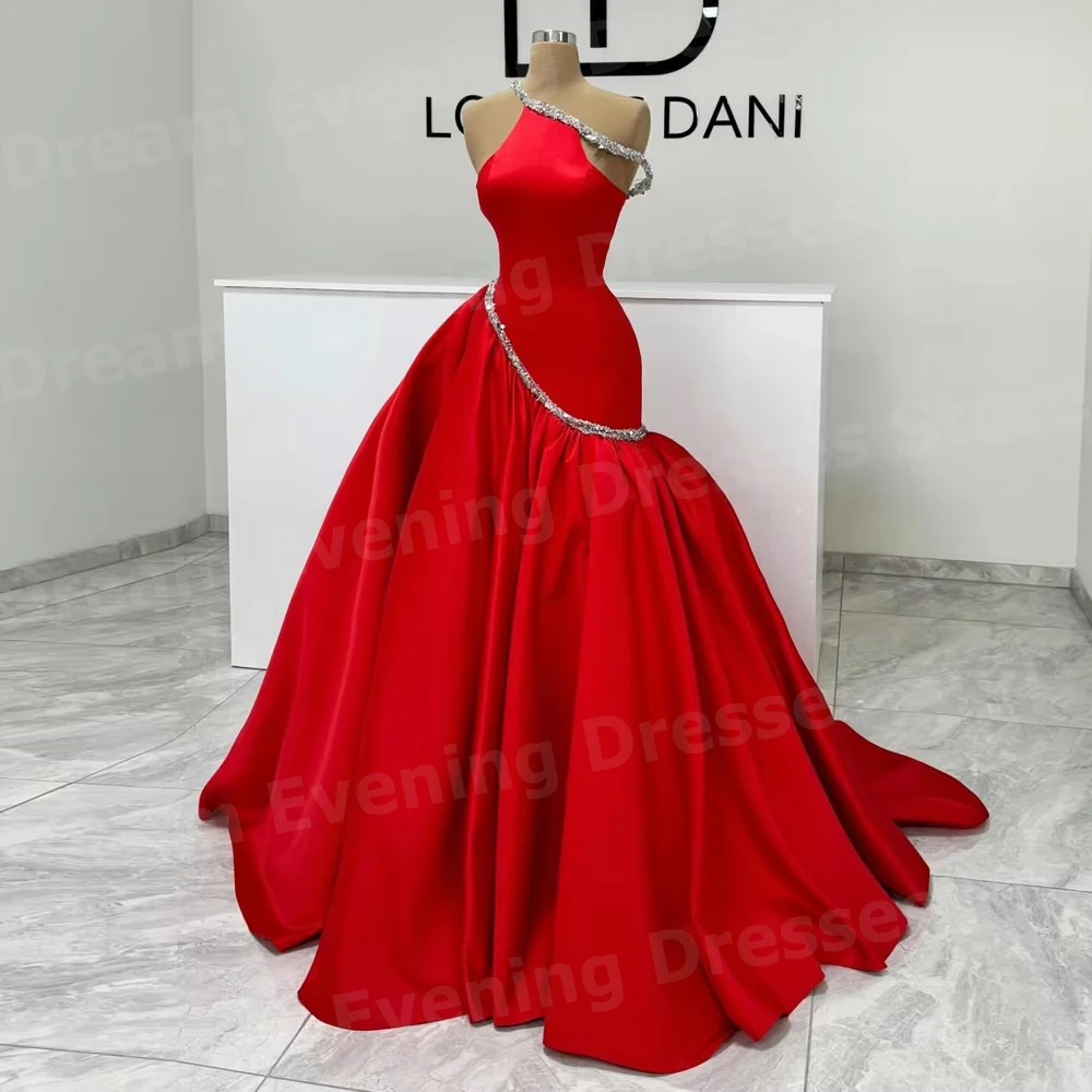 

Beautiful Mermaid Women's Sleeveless Evening Dresses Customized Vestidos Para Mujer Prom Gowns Beaded Backless Robe De Soirée