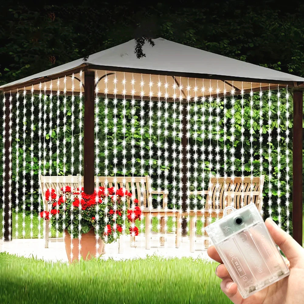 

Battery Power Festoon LED Curtain Light Wedding Garland Holiday Party Home Room Decoration Fairy Lights Garden Christmas