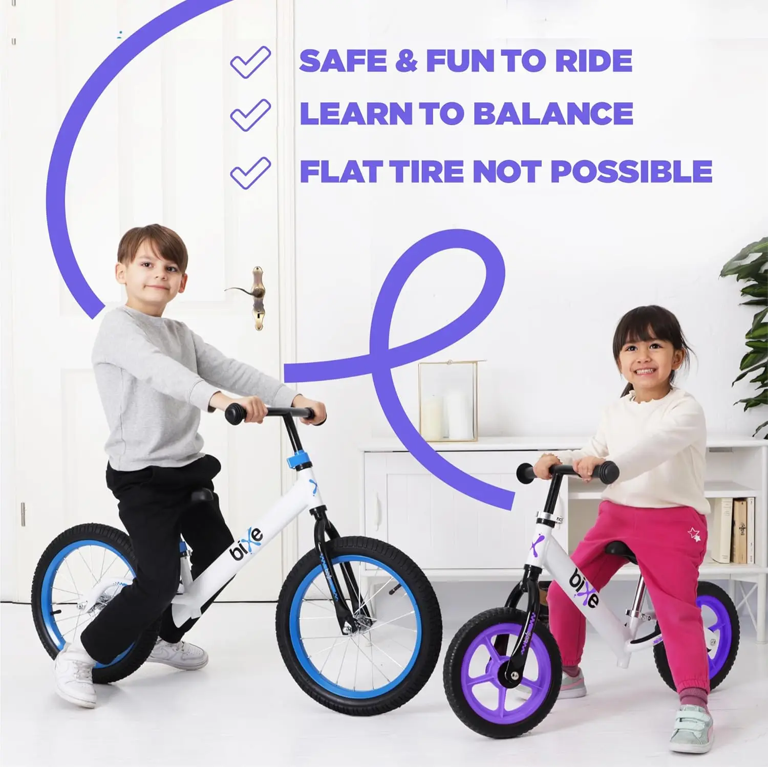 Violet (4LBS) Vélo d'équilibre en aluminium pour enfants et tout-petits - Vélo d'entraînement sportif sans pédale de 12 po pour enfants âgés de 3,4,5,6.