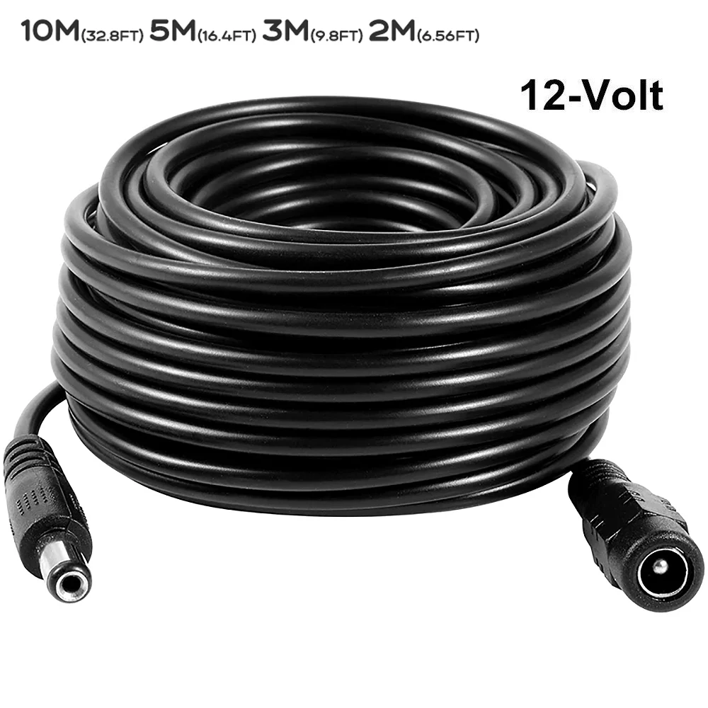 

12V DC Extension Cable 5.5mm*2.1mm Male Female Power Cord Cable 1m 2m 3m 5m 10m Extend Wire for CCTV Camera DC Extend Power Cord