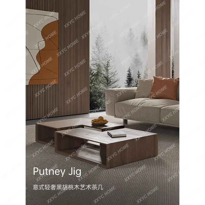 JYAX69  Minimalist Ash Wood Coffee Table Module Tea Table Simple Modern Living Room Home Master Design