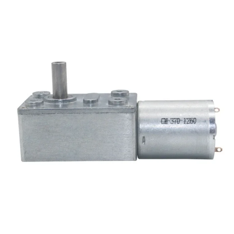 JGY370 DC 6V/12V/24V Gear Reduction Motor Worm Reversible Turbo Geared Gearbox Reducer 6RPM - 210RPM