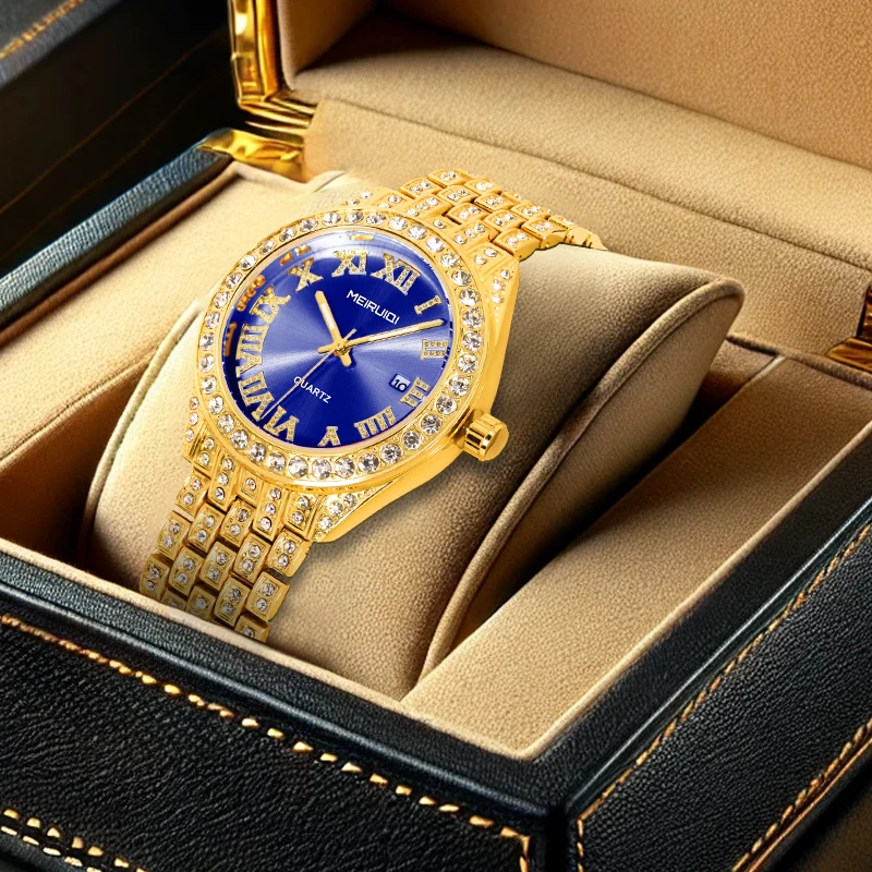 

Мужские часы с желтым ремешком, фиолетовым циферблатом, римской шкалой, модные, деловые, для отдыха, подарочные, кварцевые.